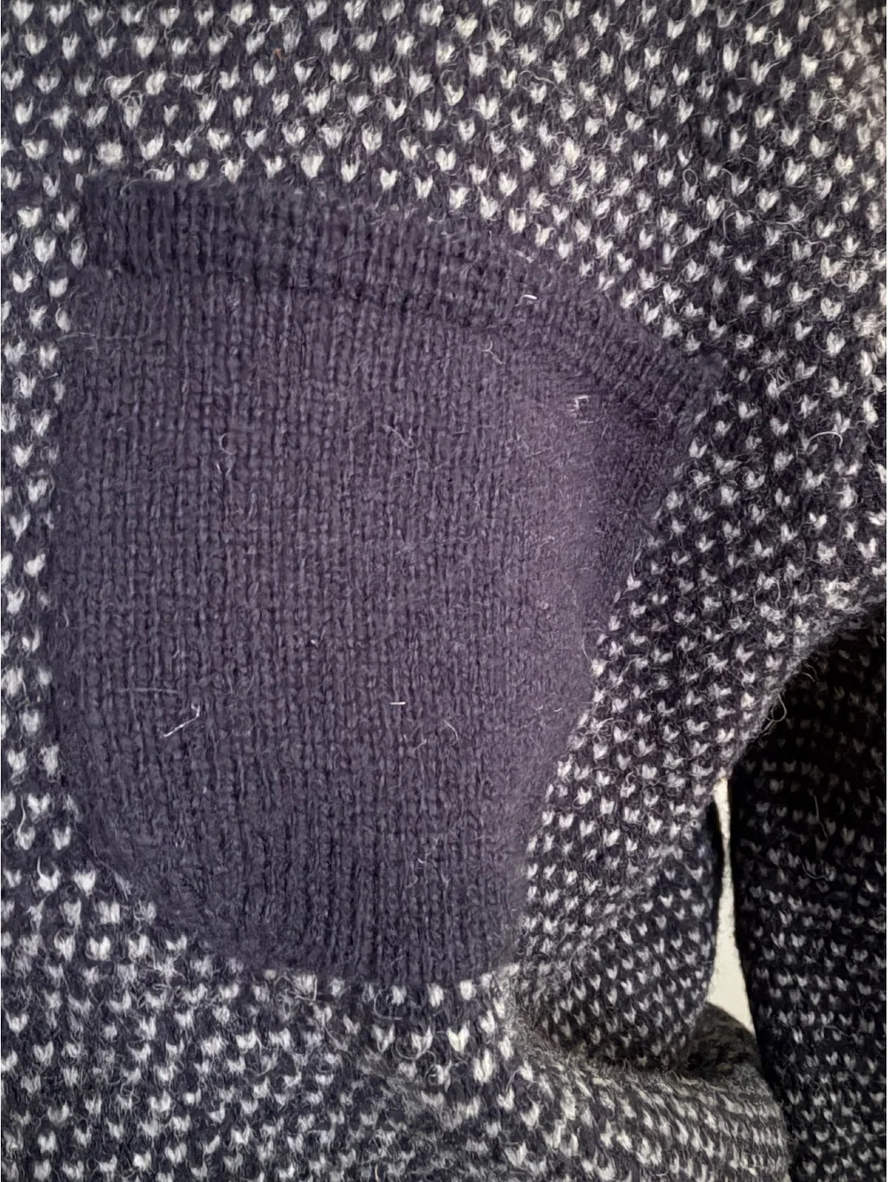 Men's J.Crew navy gray lambswool shawl collar pullover sweater S SMALL pocket
